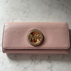 Michael Kors pink leather wallet
